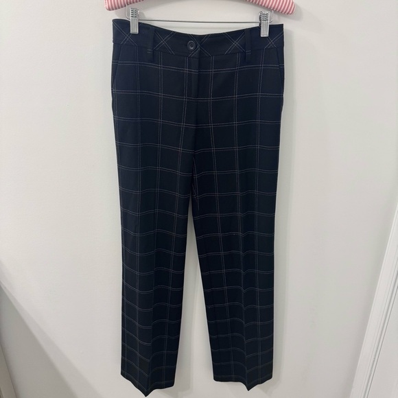 LOFT window pane black straight leg Trousers - Picture 5 of 9